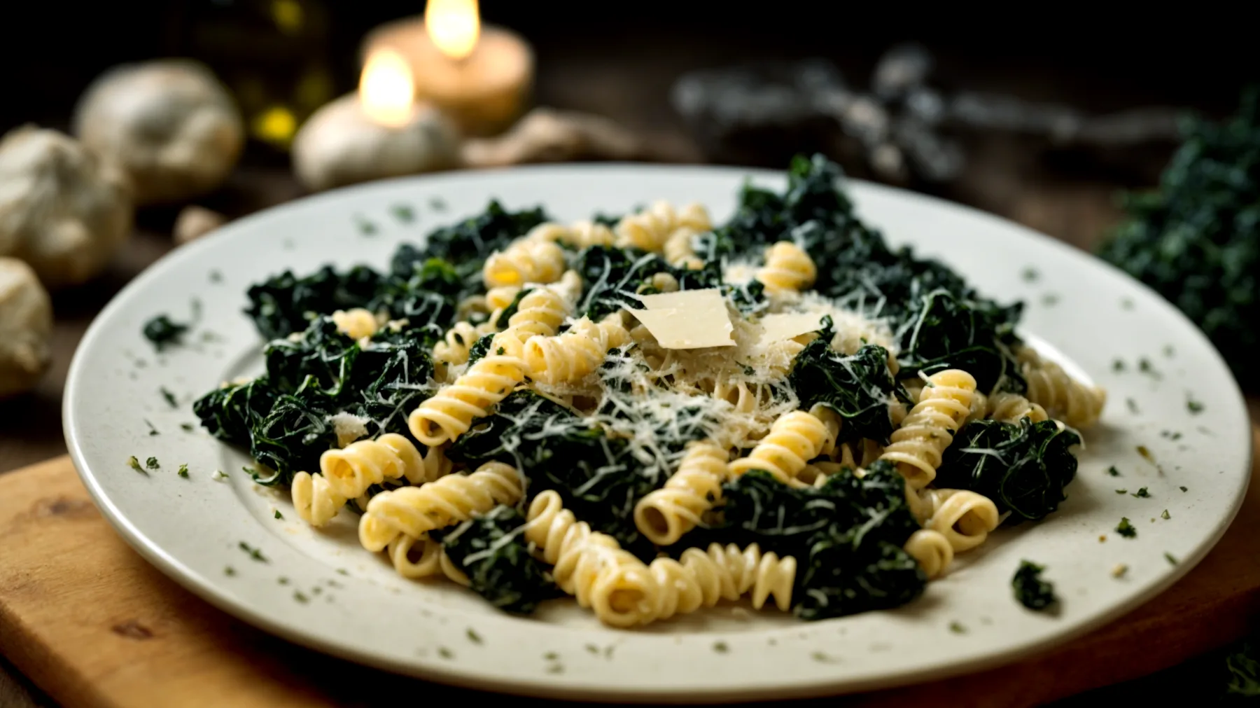 Fusilli guanciale cavolo nero"